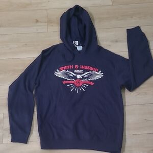 Delta Fleece Navy Hoodie Size M